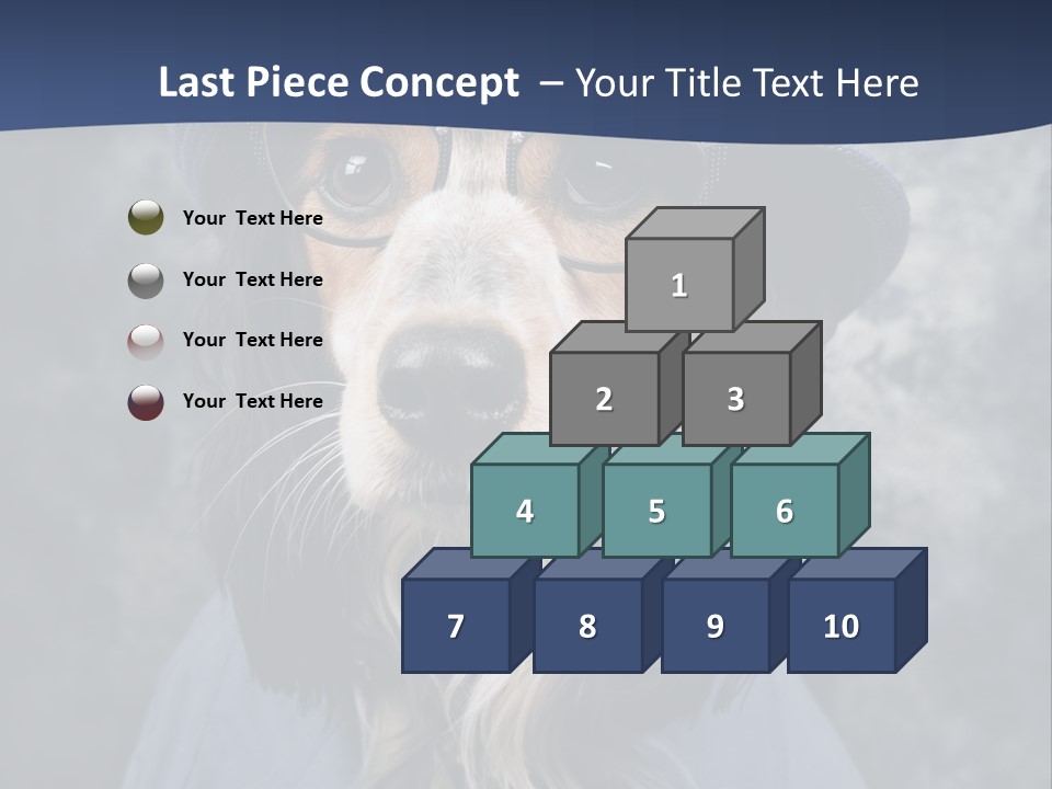 A Dog Wearing A Blue Hat And Glasses PowerPoint Template