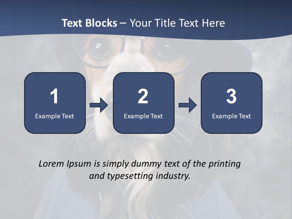 A Dog Wearing A Blue Hat And Glasses PowerPoint Template