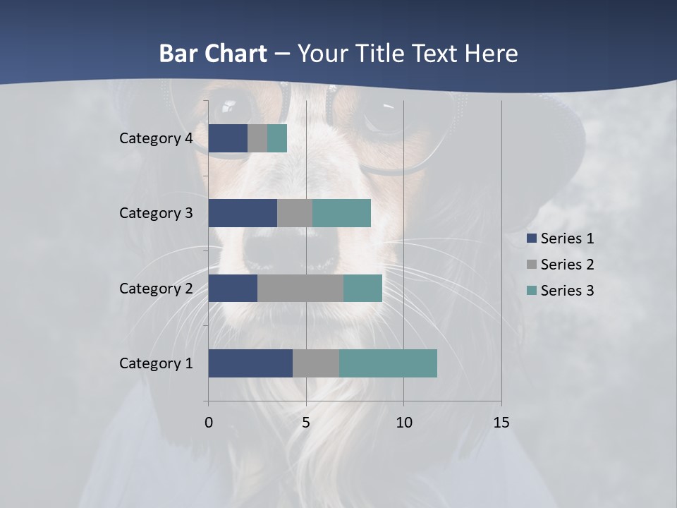 A Dog Wearing A Blue Hat And Glasses PowerPoint Template