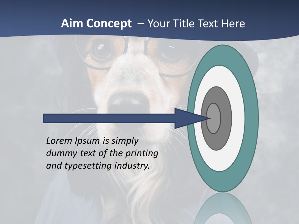 A Dog Wearing A Blue Hat And Glasses PowerPoint Template