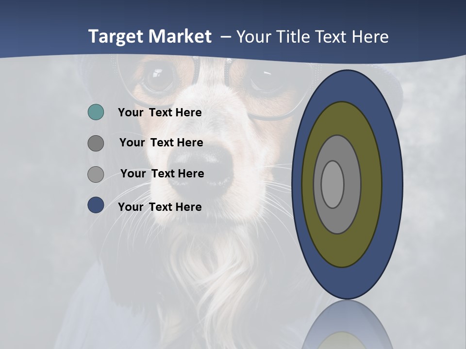 A Dog Wearing A Blue Hat And Glasses PowerPoint Template