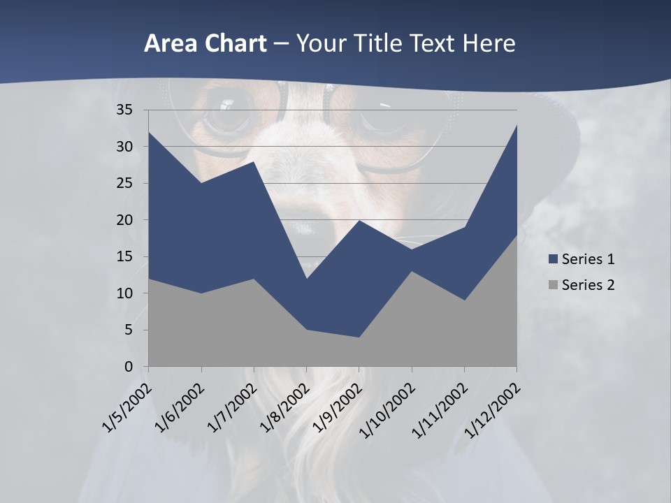 A Dog Wearing A Blue Hat And Glasses PowerPoint Template