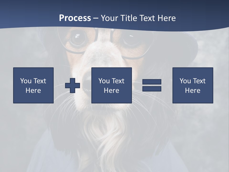 A Dog Wearing A Blue Hat And Glasses PowerPoint Template