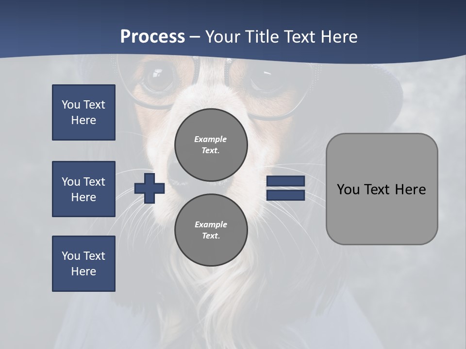 A Dog Wearing A Blue Hat And Glasses PowerPoint Template