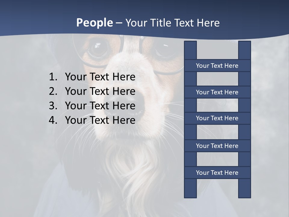 A Dog Wearing A Blue Hat And Glasses PowerPoint Template
