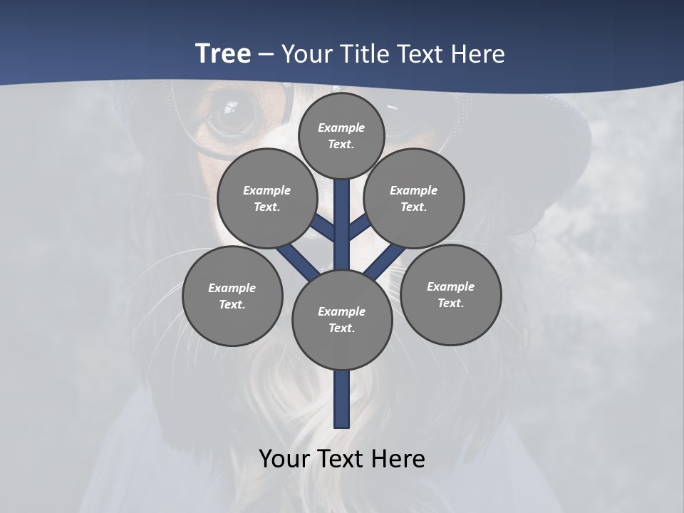 A Dog Wearing A Blue Hat And Glasses PowerPoint Template