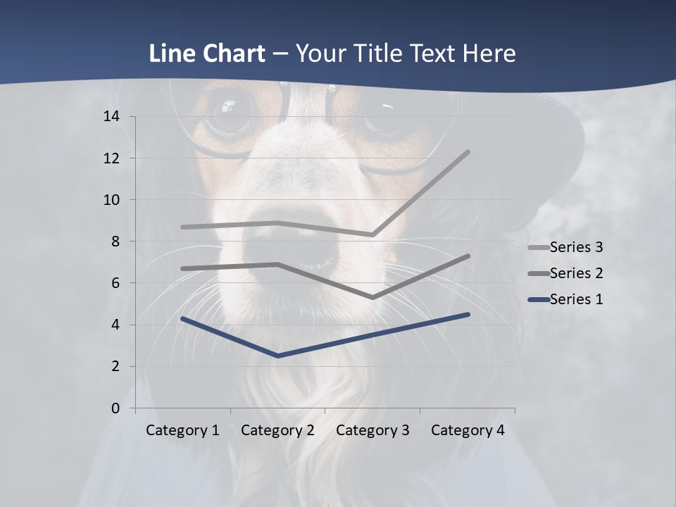 A Dog Wearing A Blue Hat And Glasses PowerPoint Template