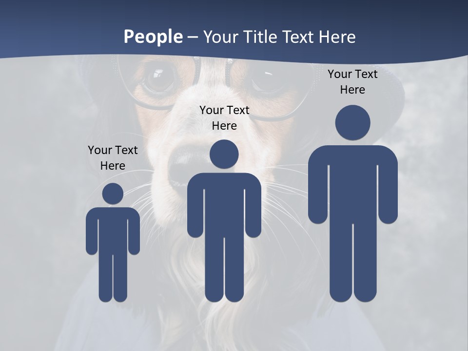 A Dog Wearing A Blue Hat And Glasses PowerPoint Template