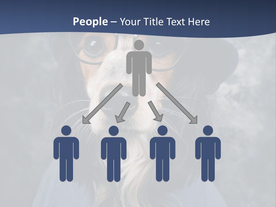 A Dog Wearing A Blue Hat And Glasses PowerPoint Template