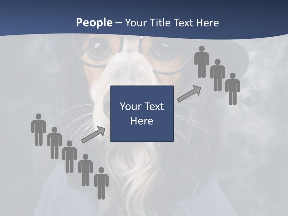 A Dog Wearing A Blue Hat And Glasses PowerPoint Template