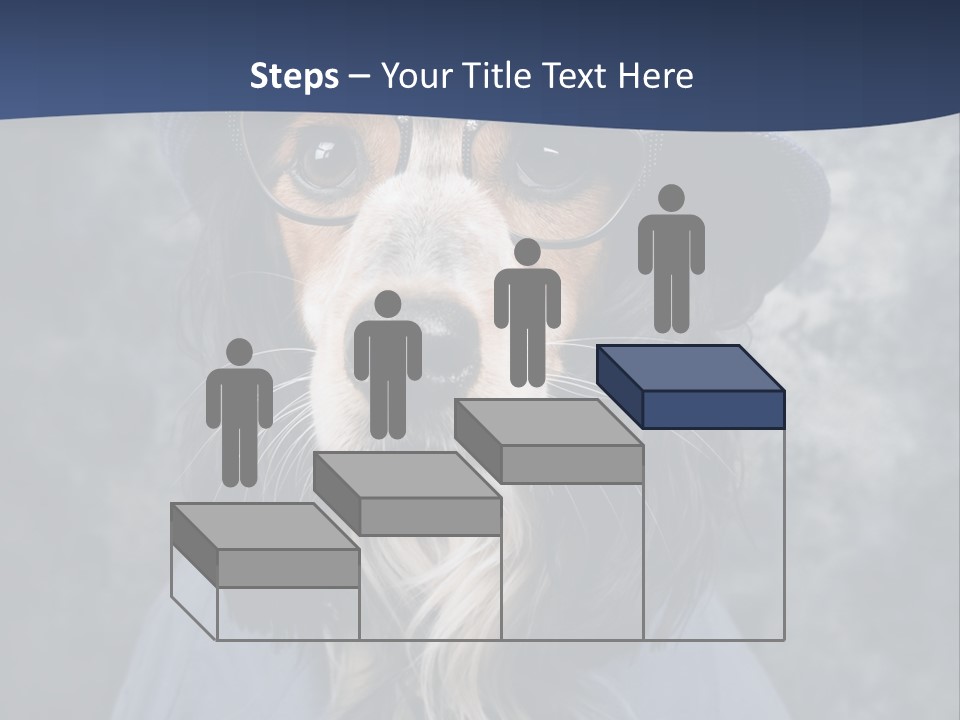 A Dog Wearing A Blue Hat And Glasses PowerPoint Template