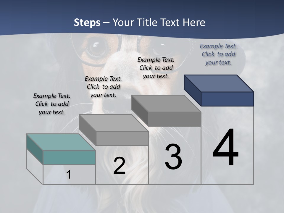 A Dog Wearing A Blue Hat And Glasses PowerPoint Template