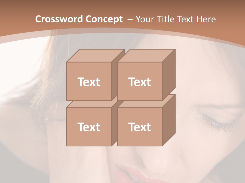 Hair Caucasian Cheek PowerPoint Template