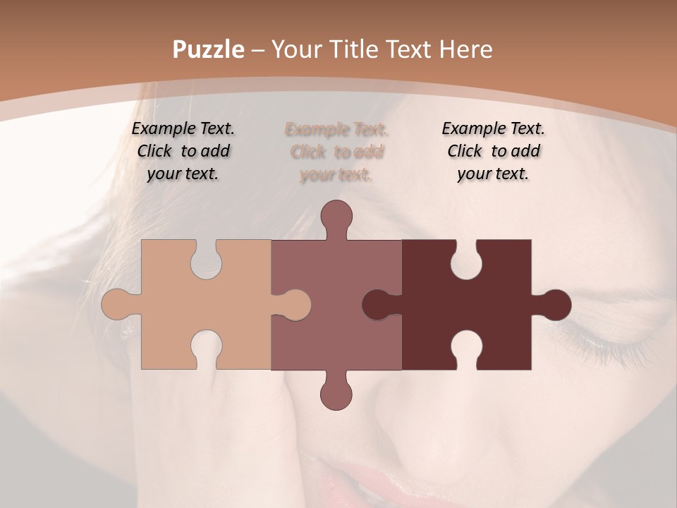 Hair Caucasian Cheek PowerPoint Template