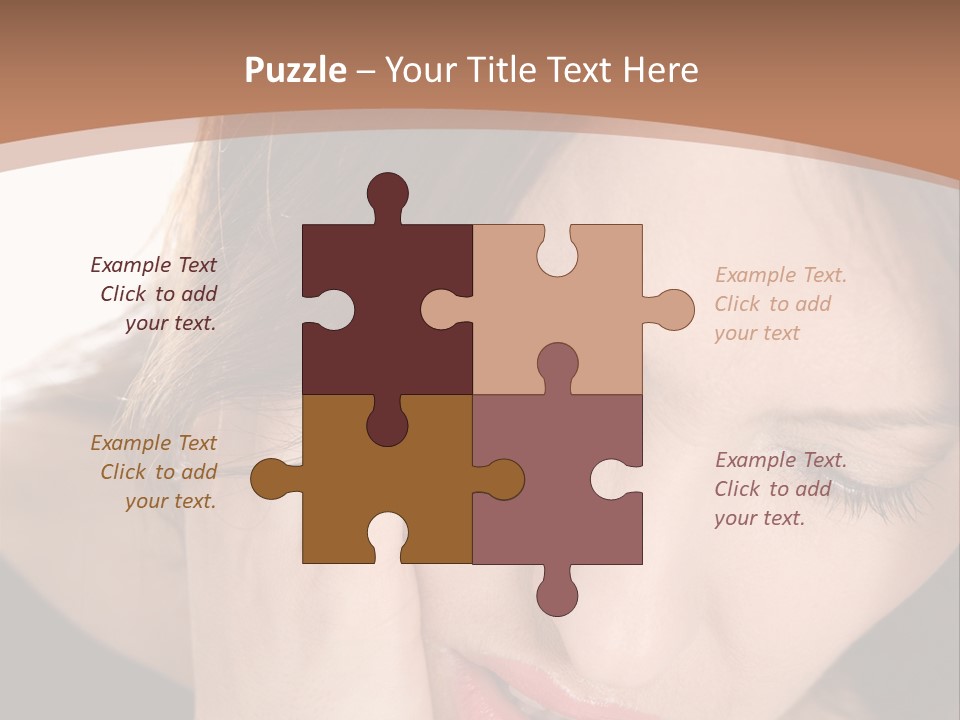 Hair Caucasian Cheek PowerPoint Template