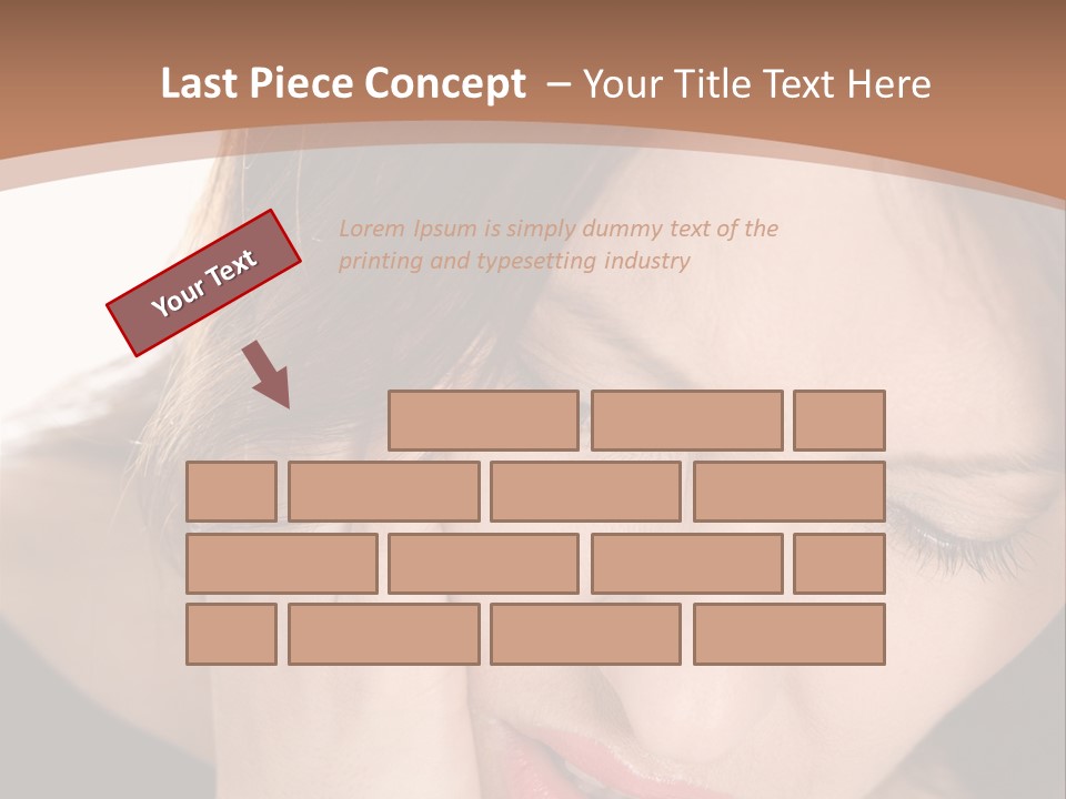Hair Caucasian Cheek PowerPoint Template