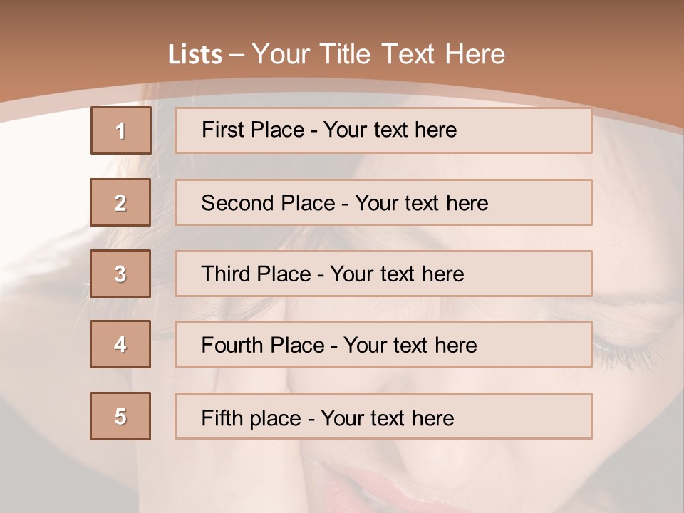 Hair Caucasian Cheek PowerPoint Template