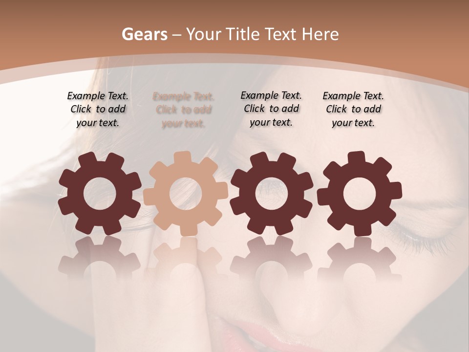 Hair Caucasian Cheek PowerPoint Template