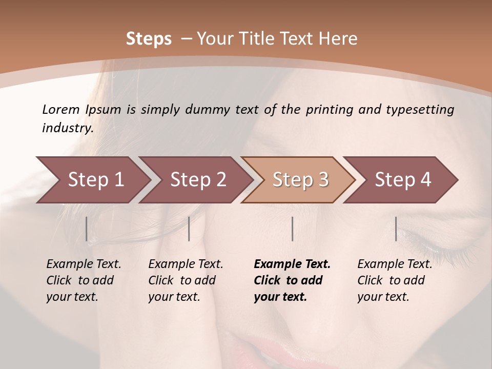 Hair Caucasian Cheek PowerPoint Template
