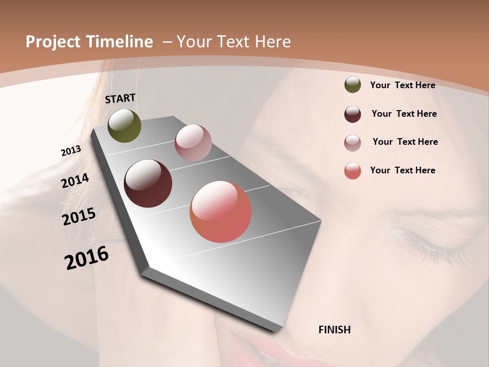 Hair Caucasian Cheek PowerPoint Template