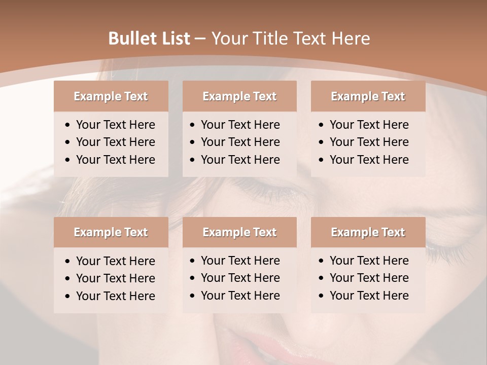 Hair Caucasian Cheek PowerPoint Template