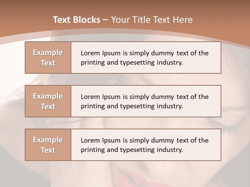 Hair Caucasian Cheek PowerPoint Template