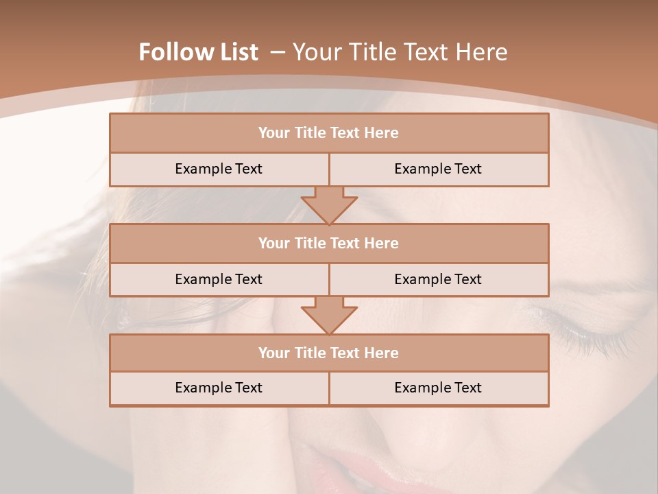 Hair Caucasian Cheek PowerPoint Template