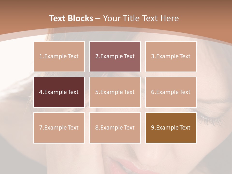 Hair Caucasian Cheek PowerPoint Template