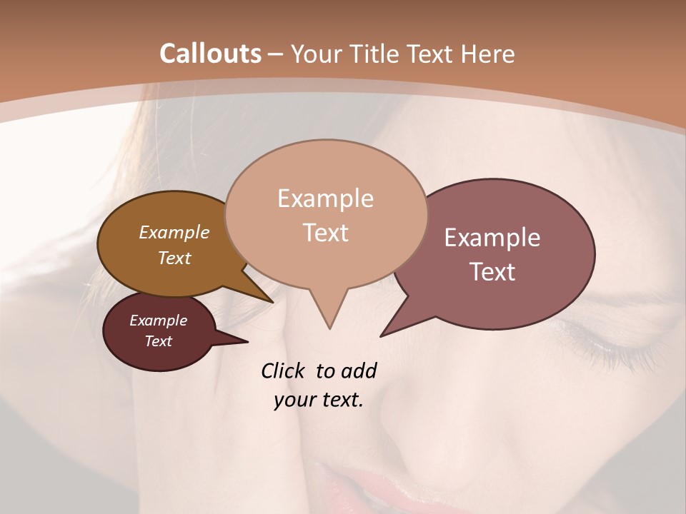 Hair Caucasian Cheek PowerPoint Template