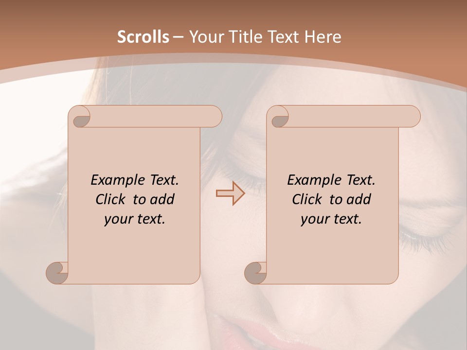 Hair Caucasian Cheek PowerPoint Template