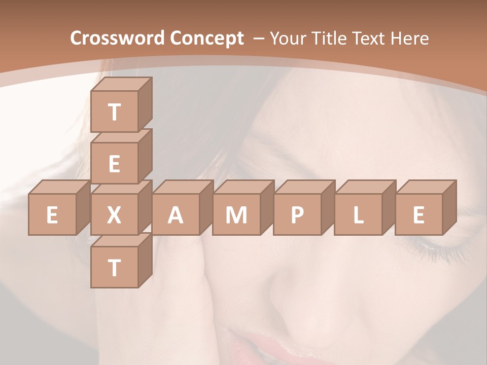 Hair Caucasian Cheek PowerPoint Template