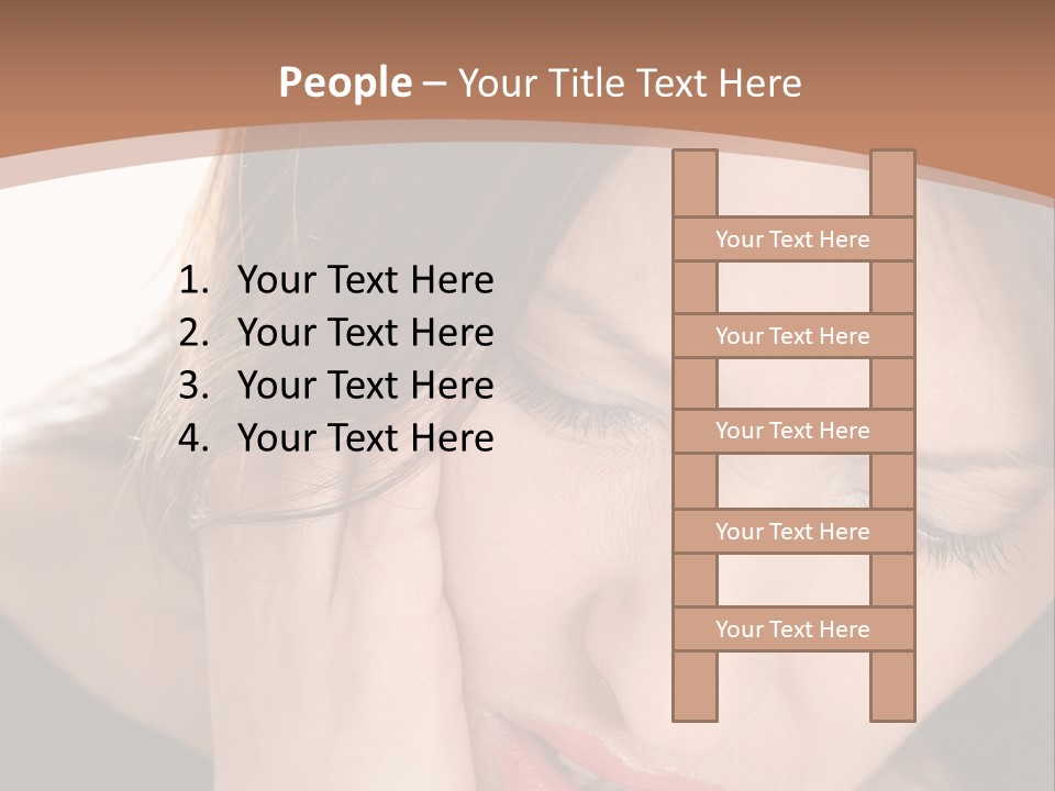 Hair Caucasian Cheek PowerPoint Template