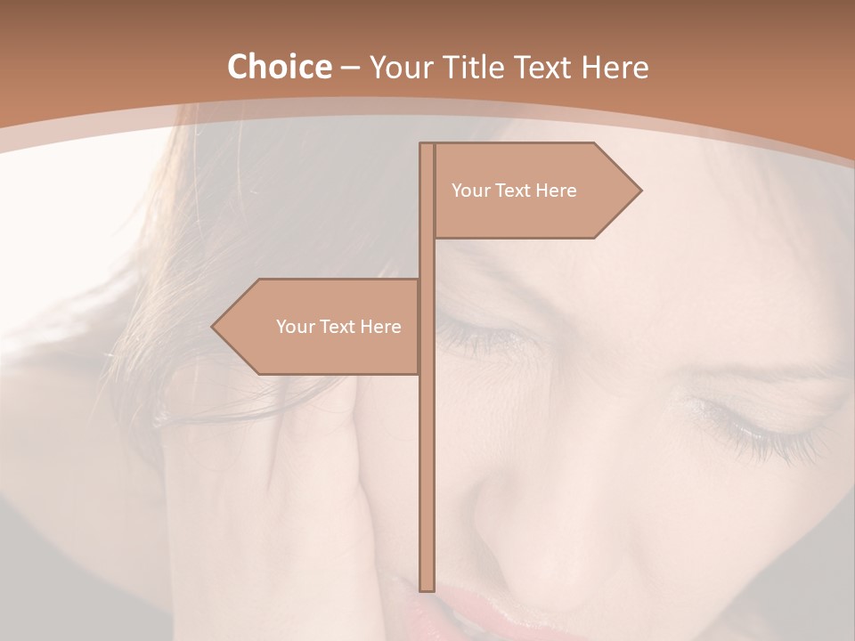 Hair Caucasian Cheek PowerPoint Template