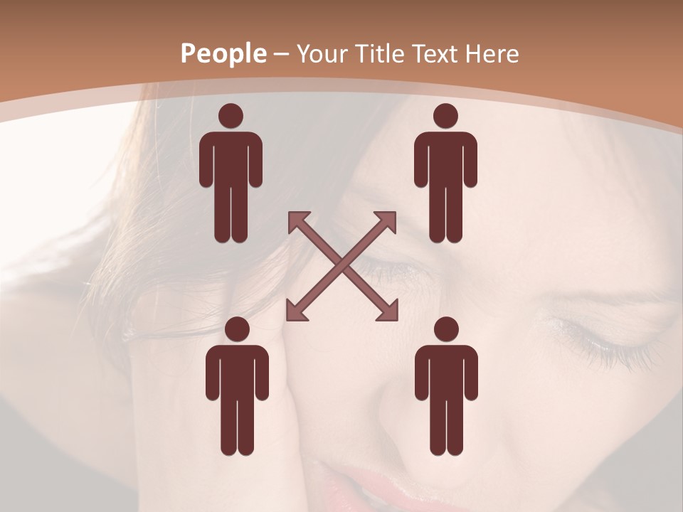 Hair Caucasian Cheek PowerPoint Template