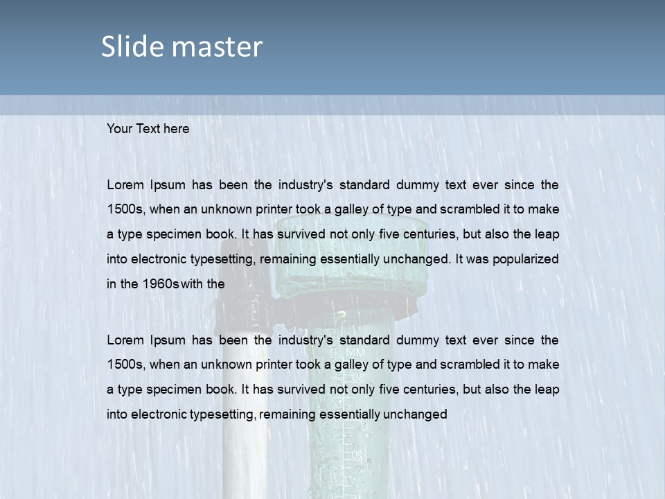 Flowing Nature Rain PowerPoint Template