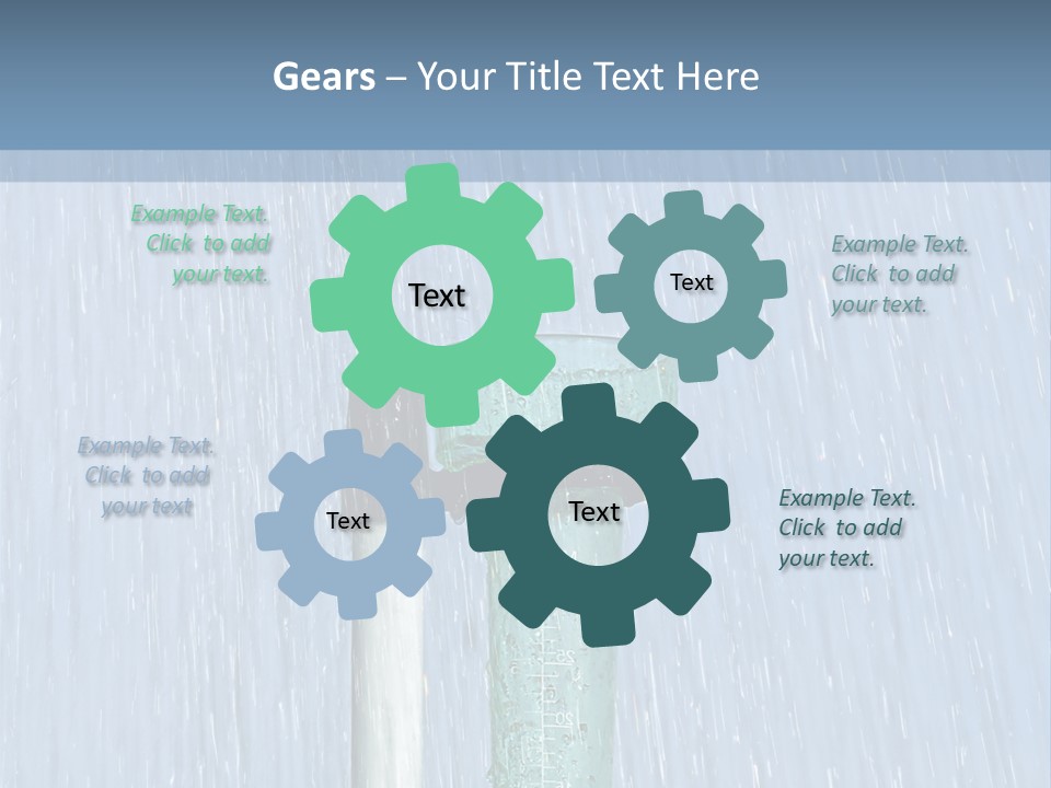 Flowing Nature Rain PowerPoint Template