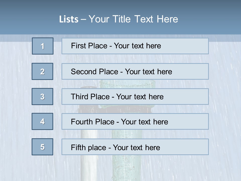 Flowing Nature Rain PowerPoint Template