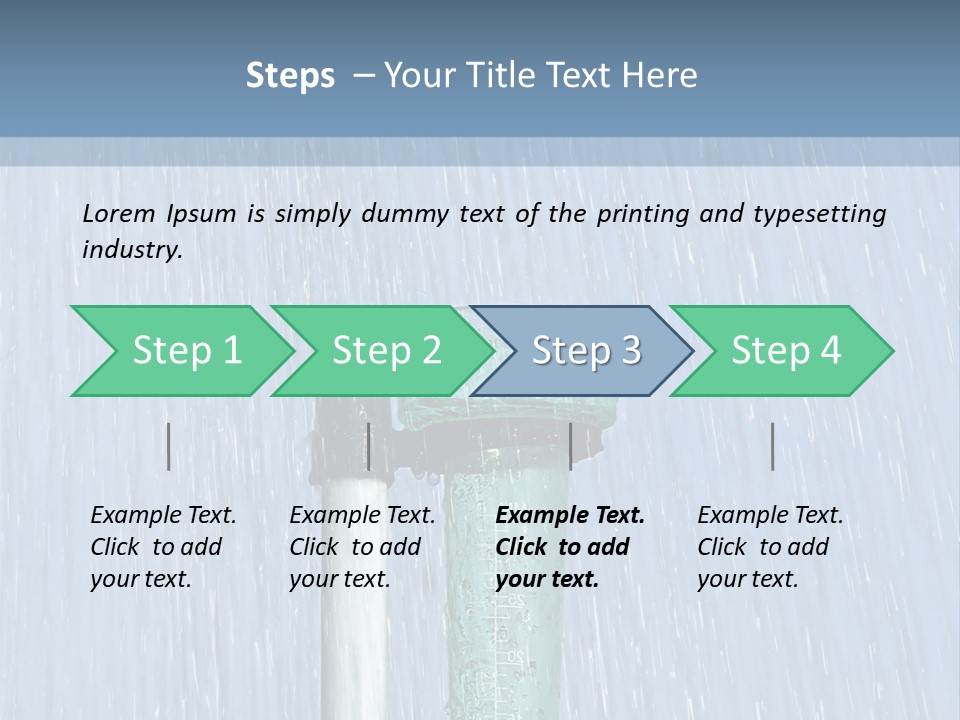 Flowing Nature Rain PowerPoint Template