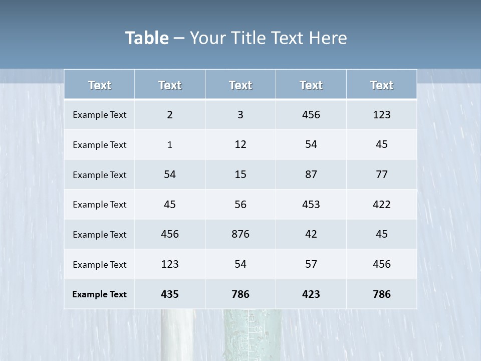 Flowing Nature Rain PowerPoint Template