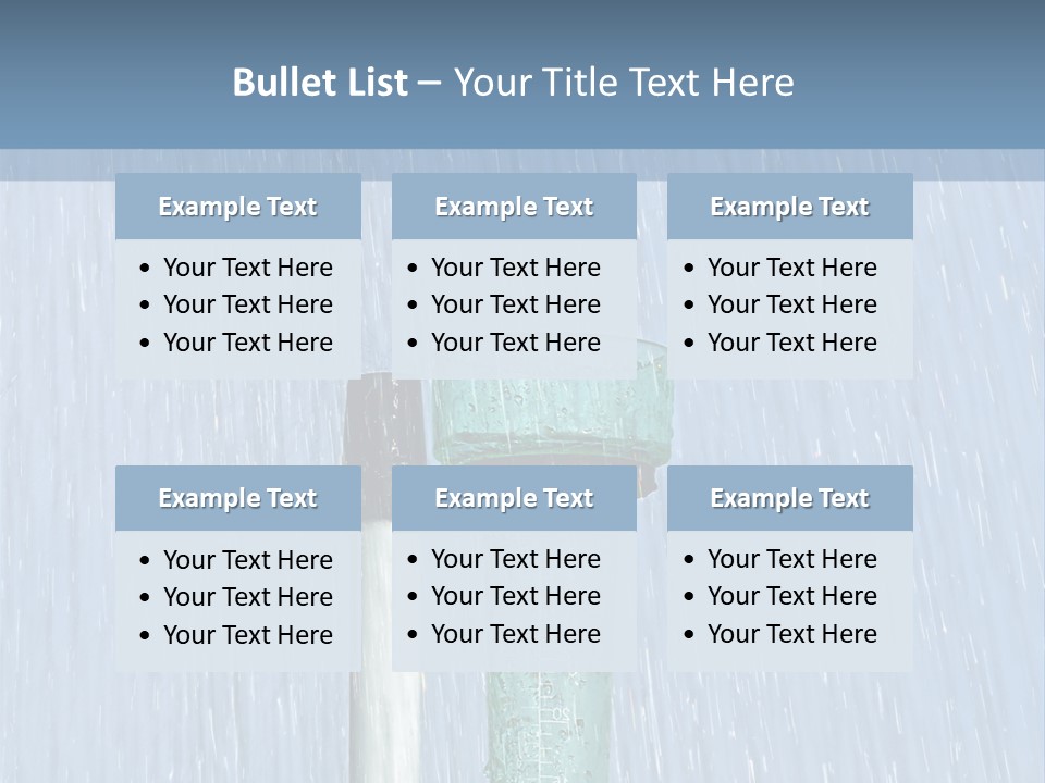 Flowing Nature Rain PowerPoint Template