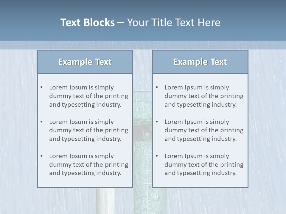 Flowing Nature Rain PowerPoint Template