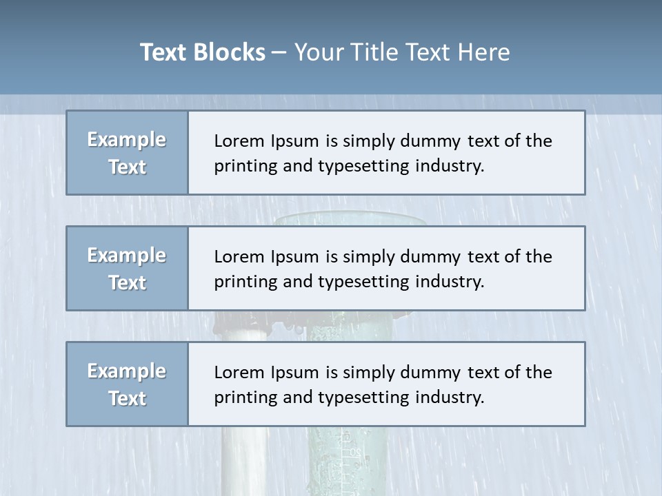 Flowing Nature Rain PowerPoint Template