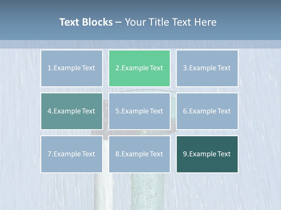 Flowing Nature Rain PowerPoint Template