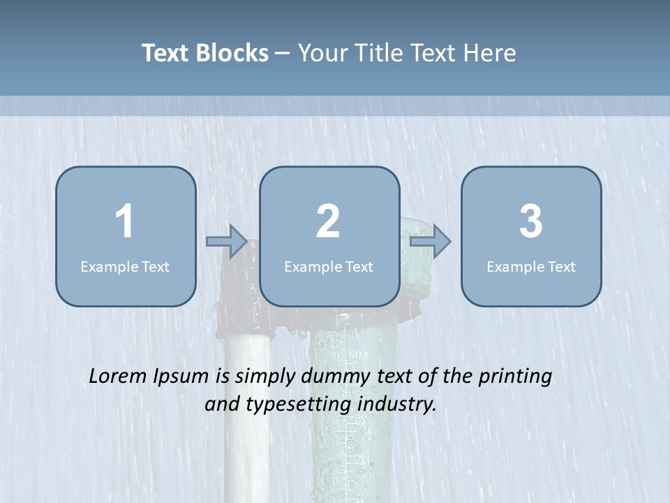 Flowing Nature Rain PowerPoint Template