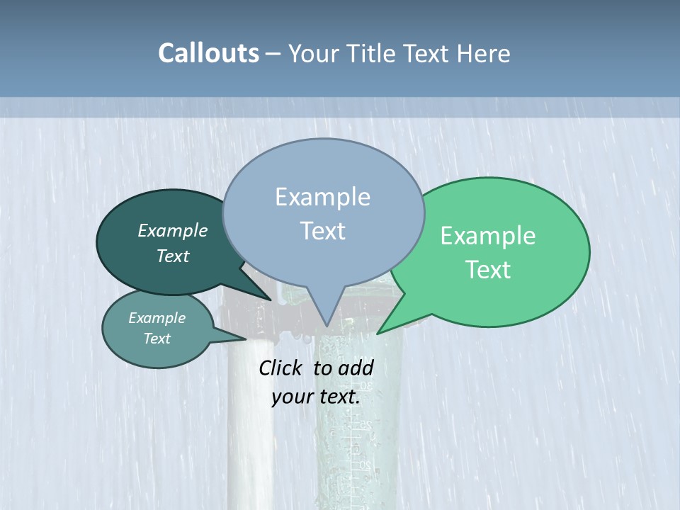 Flowing Nature Rain PowerPoint Template