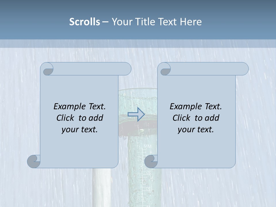 Flowing Nature Rain PowerPoint Template