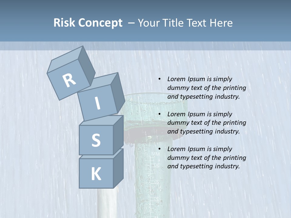 Flowing Nature Rain PowerPoint Template