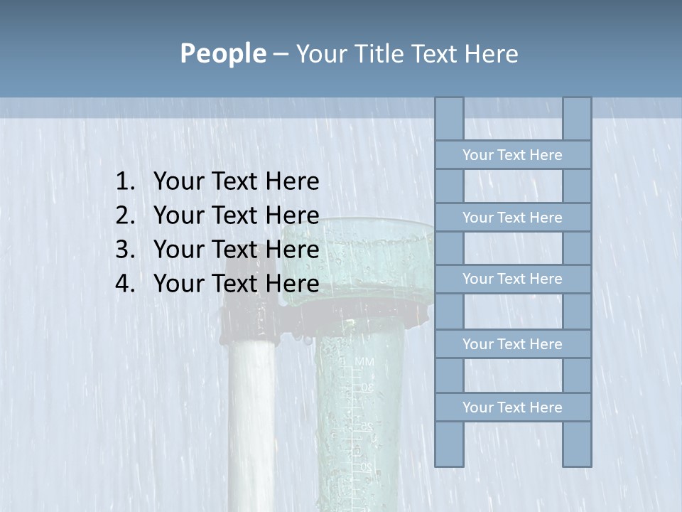 Flowing Nature Rain PowerPoint Template