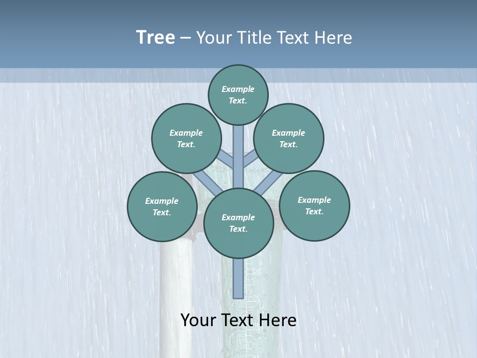 Flowing Nature Rain PowerPoint Template