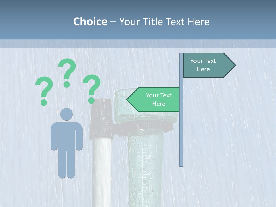 Flowing Nature Rain PowerPoint Template